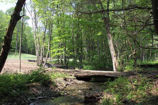 Farmer's bridge crossing stream